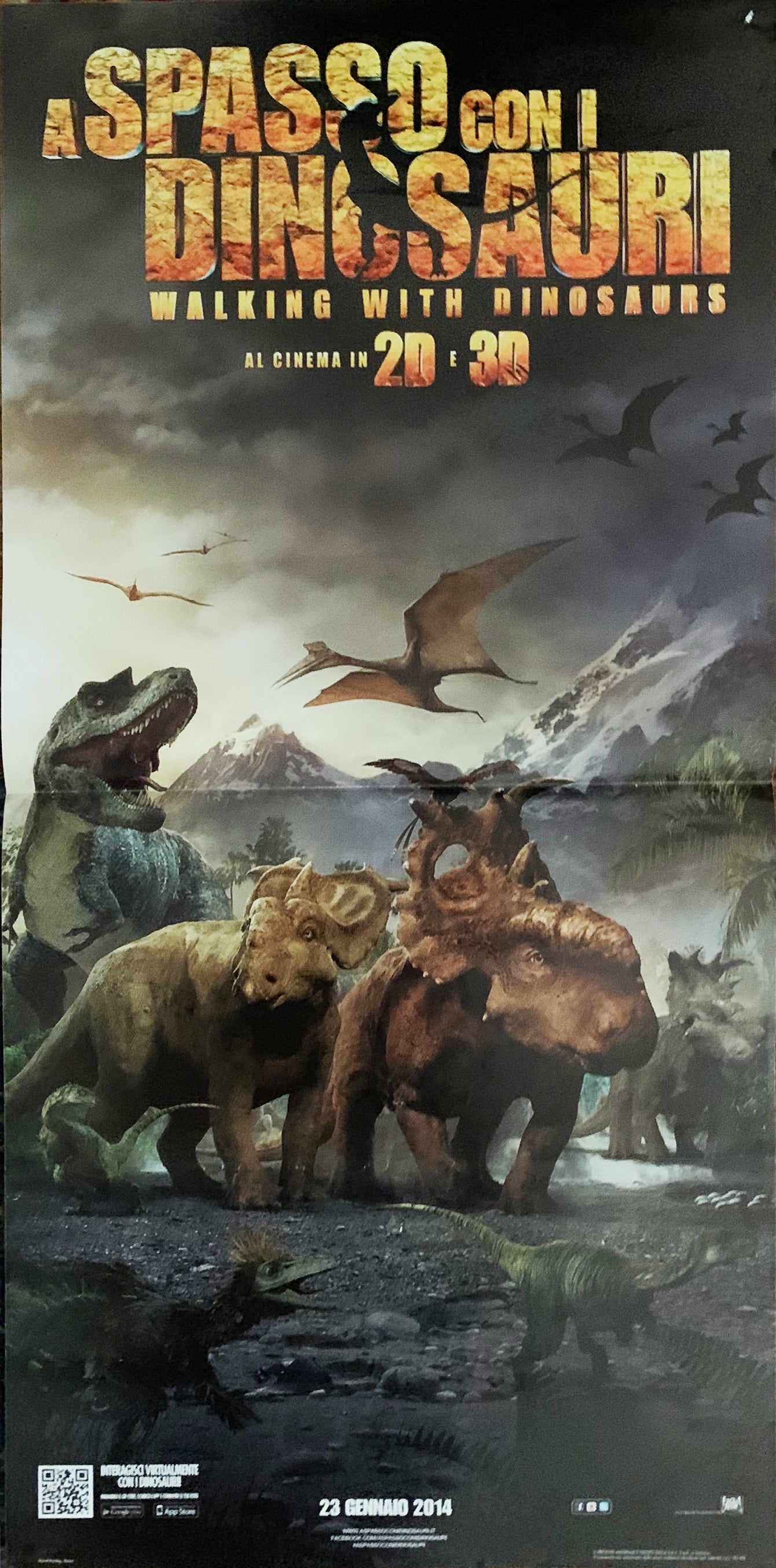 Locandina A spasso con i dinosauri 2013 originale