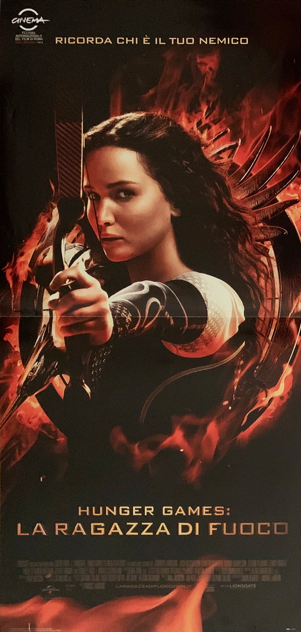 Locandina Hunger games La ragazza di fuoco 2013 originale