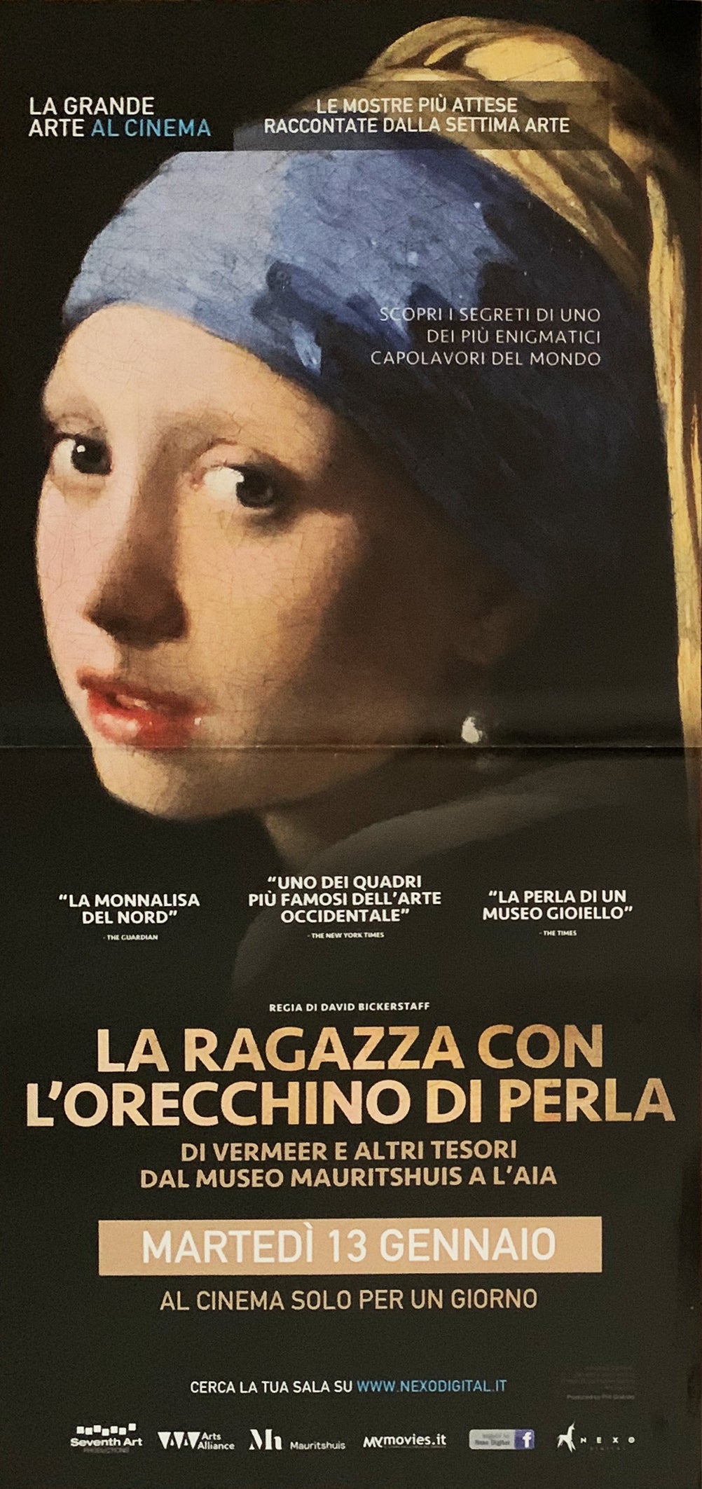 Locandina La ragazza con l'orecchino di perla di Vermeer e altri tesori del Museo Mauritshuis 2015 Originale