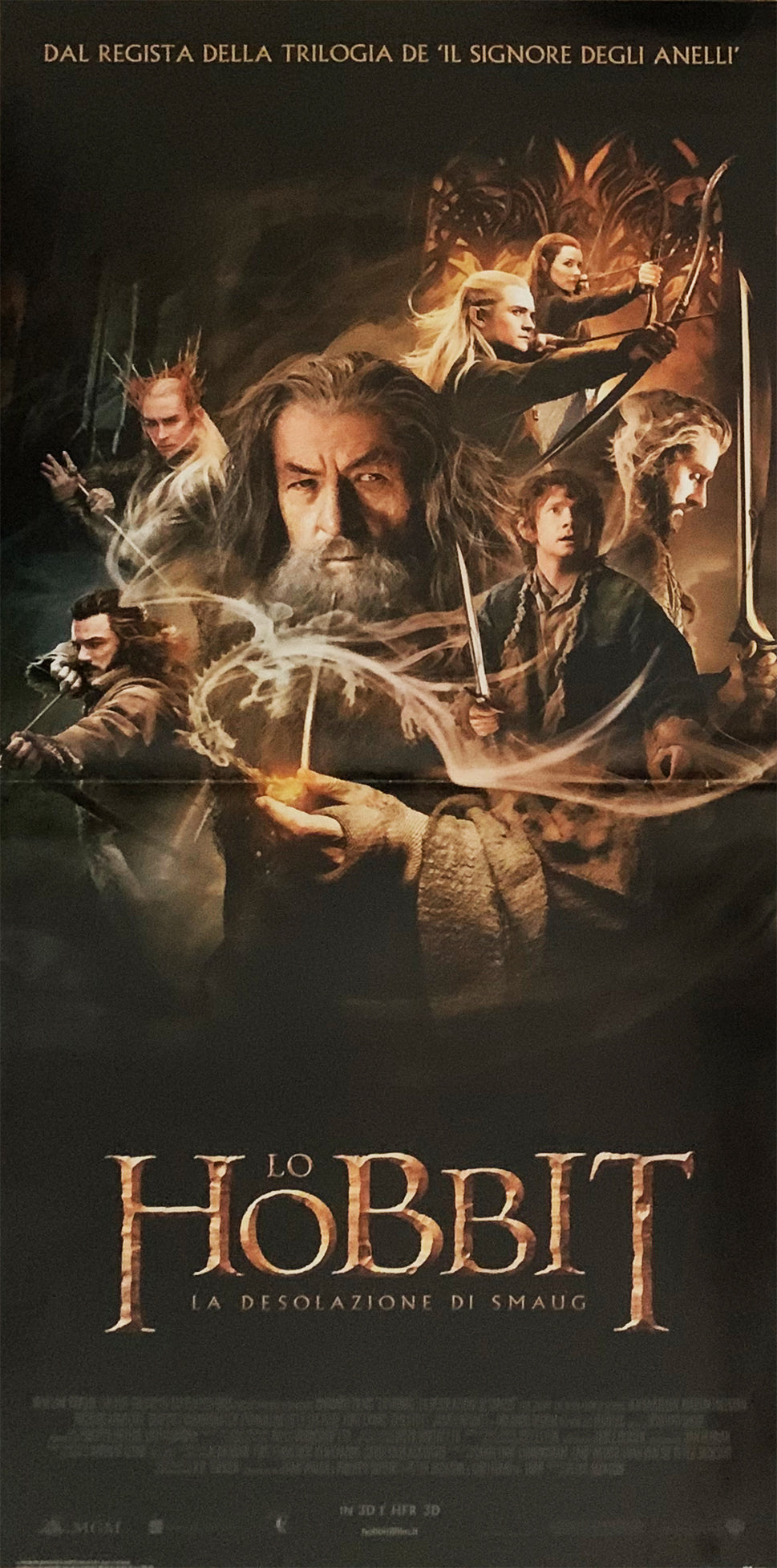 Locandina Lo Hobbit la desolazione di Smaug 2013 originale