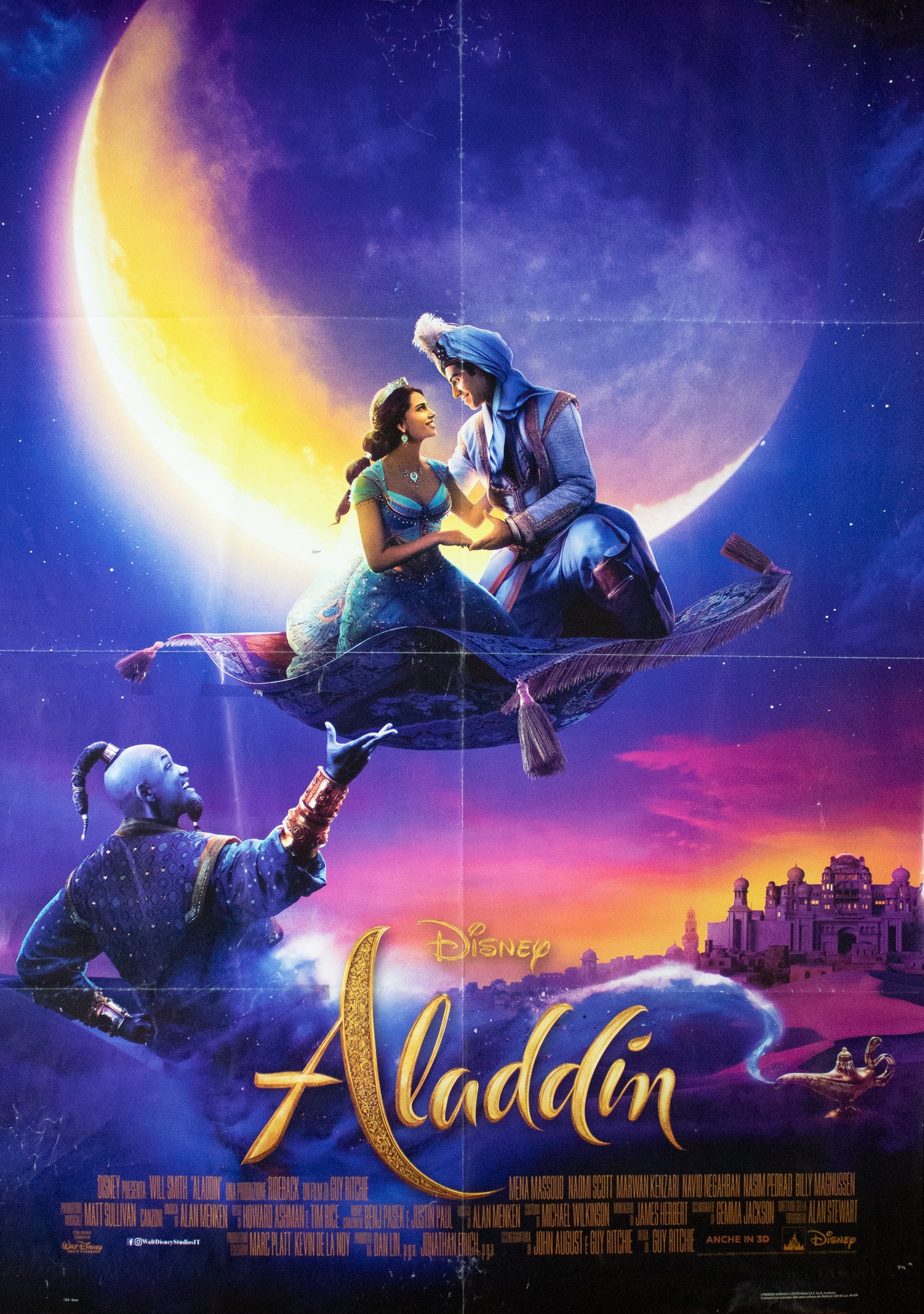 Manifesto Aladdin Disney 2019 originale