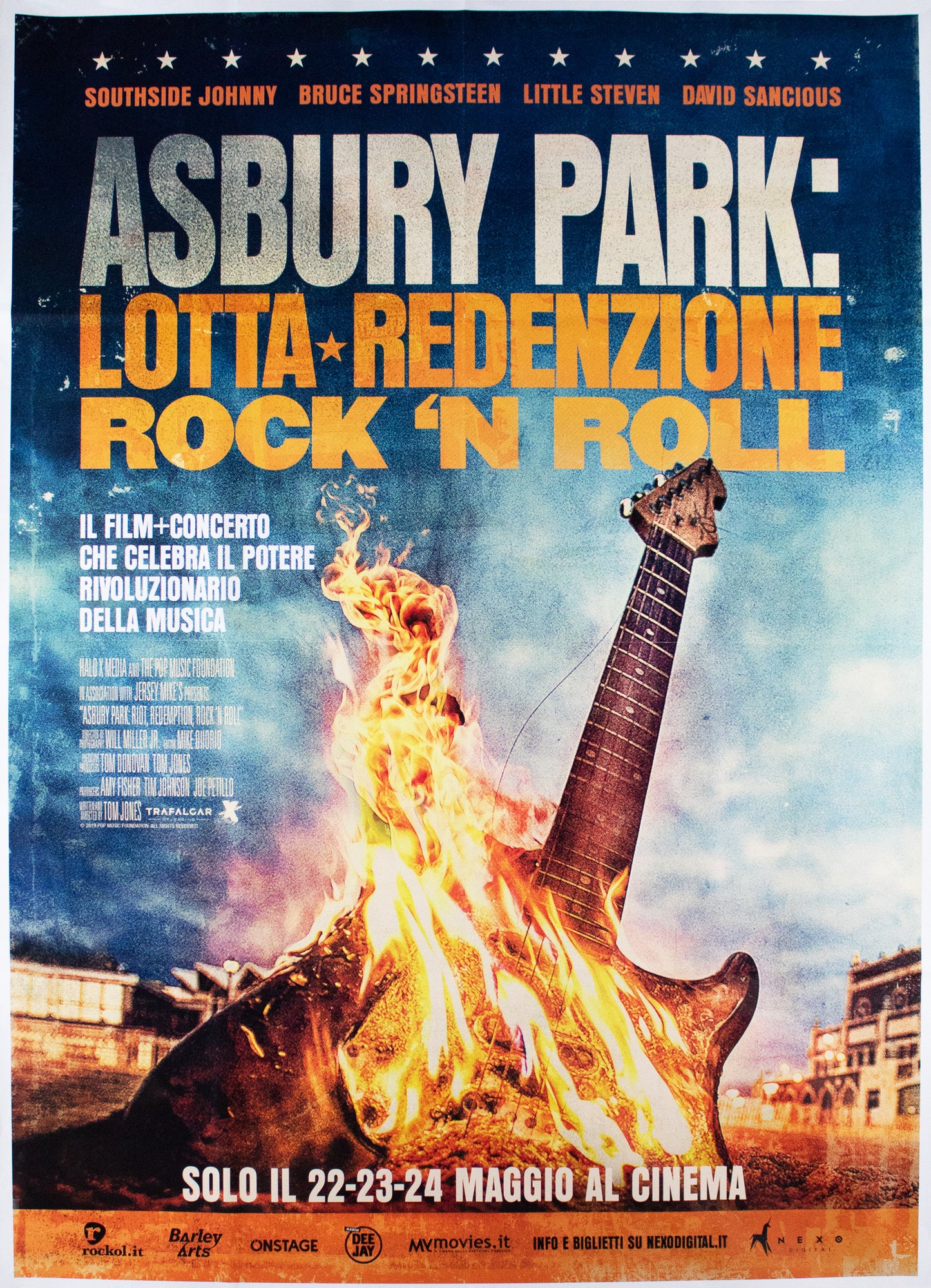 Manifesto Asbury Park: Lotta, Redenzione, ROCK 'N ROLL 2019 originale