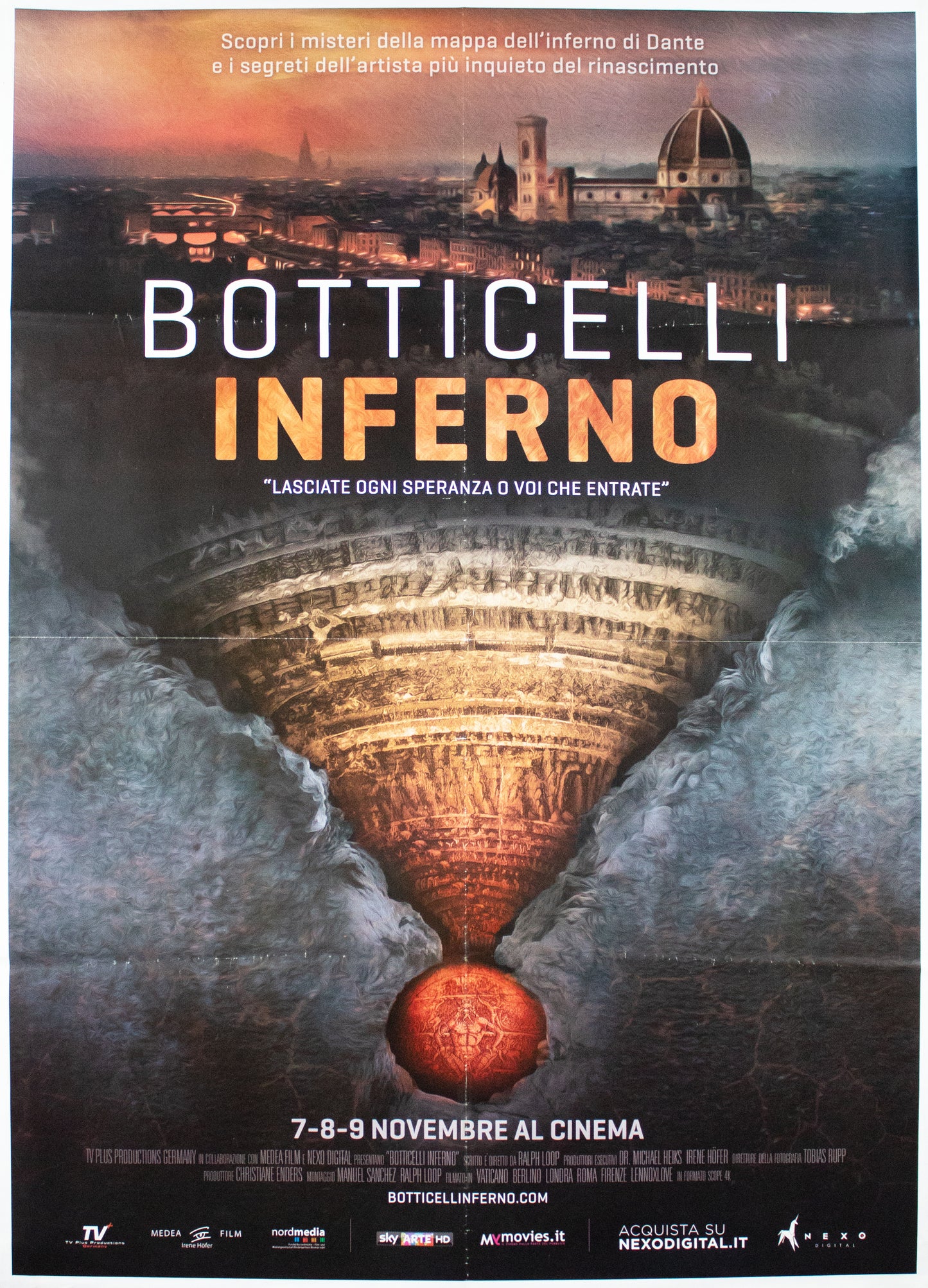Manifesto Botticelli Inferno 2016 originale