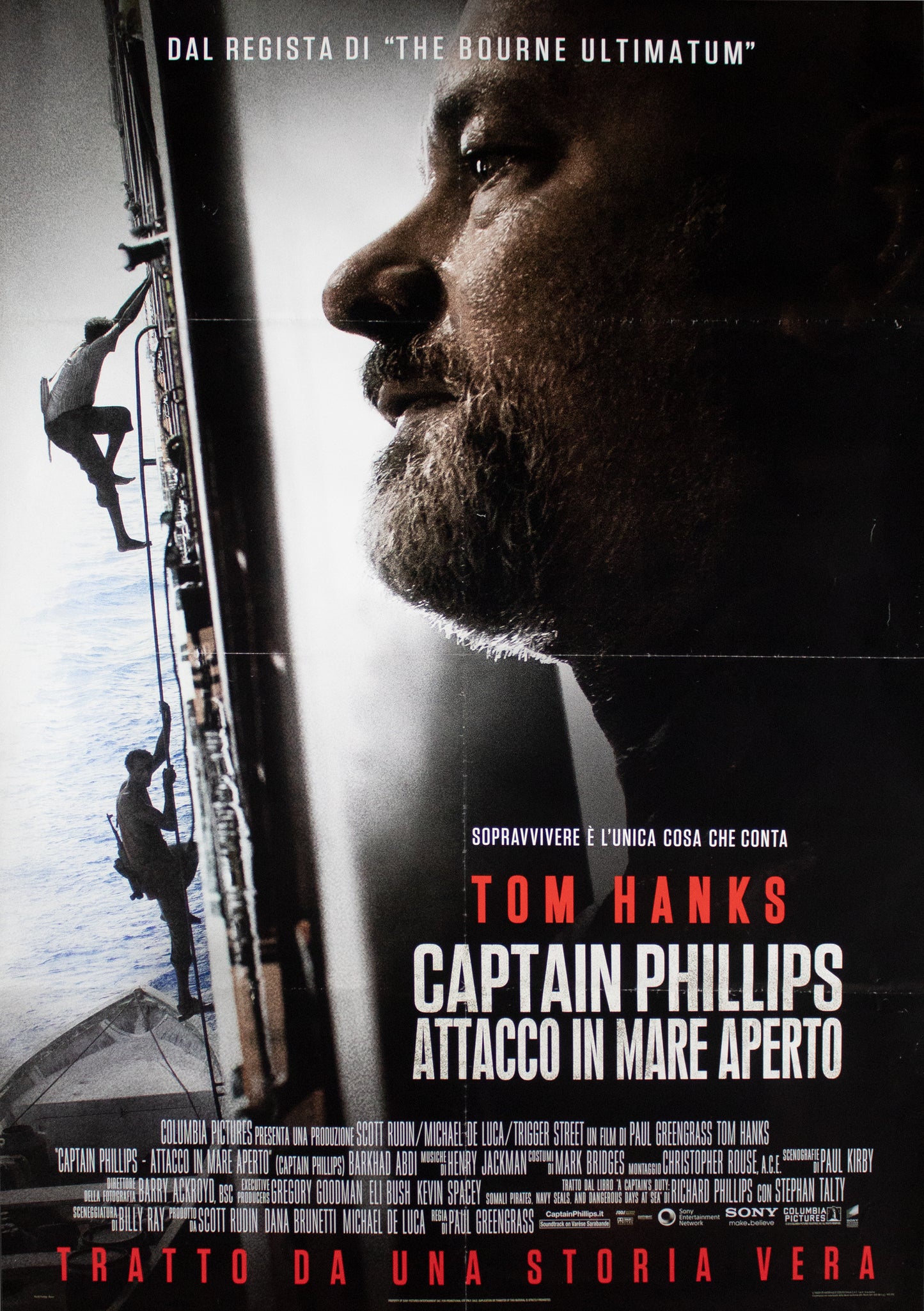 Manifesto captain phillips attacco in mare aperto 2013 originale