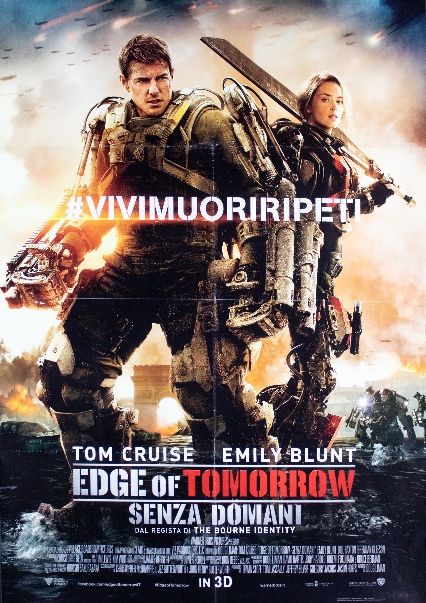 Manifesto Edge of tomorrow senza domani 2014 originale
