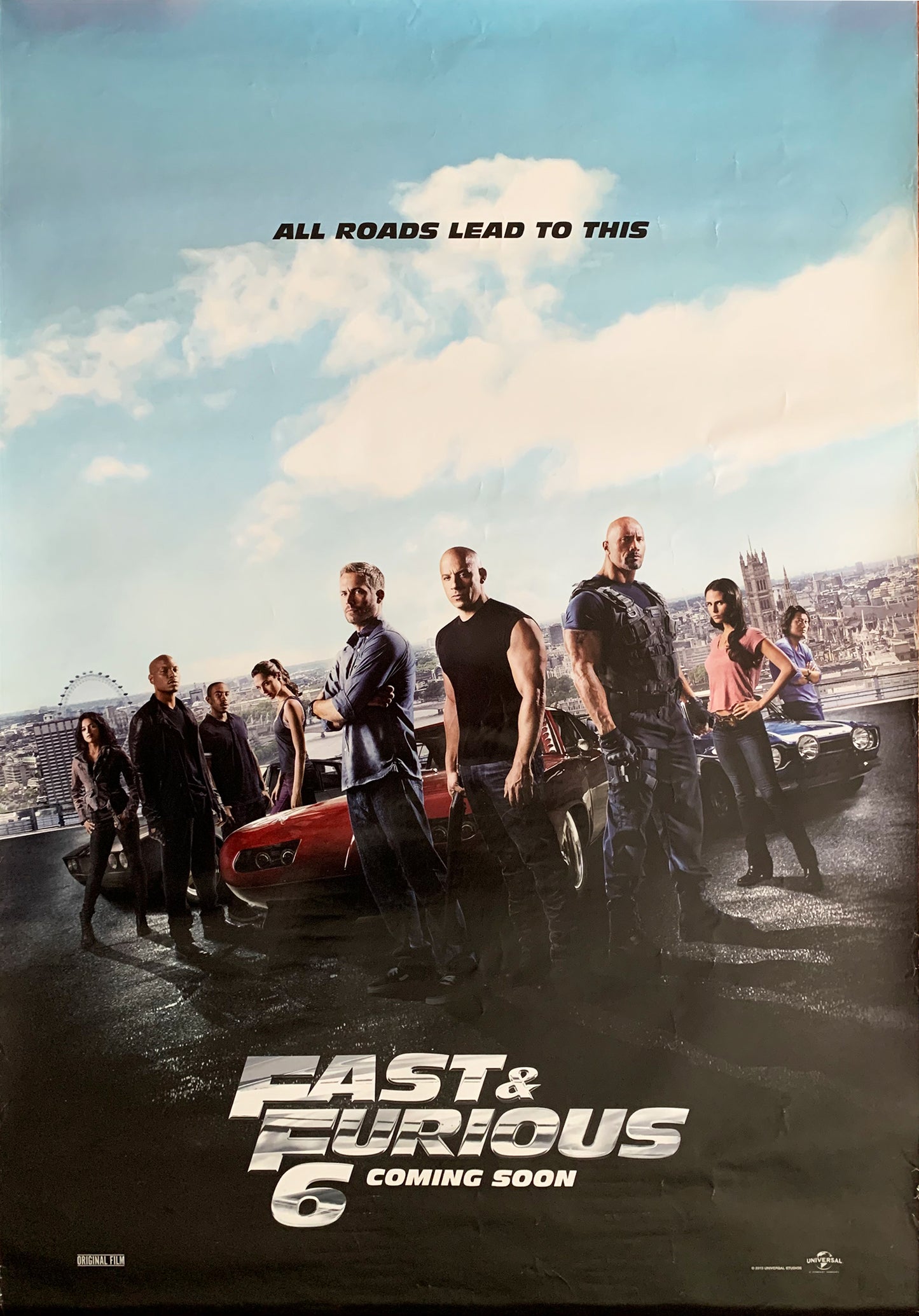Manifesto Fast & Furious 6 2013 originale