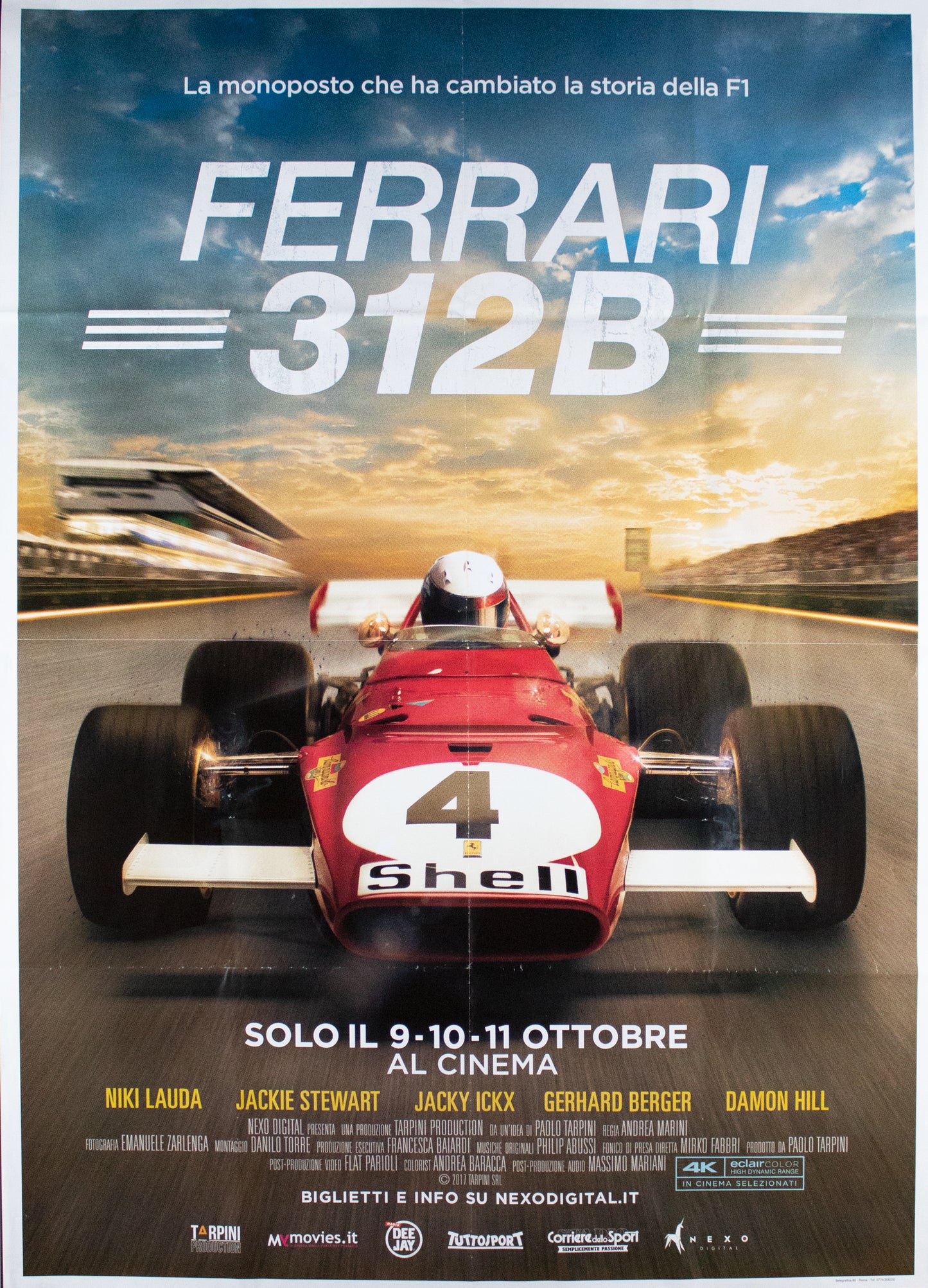 Manifesto Ferrari 312B 2017 originale