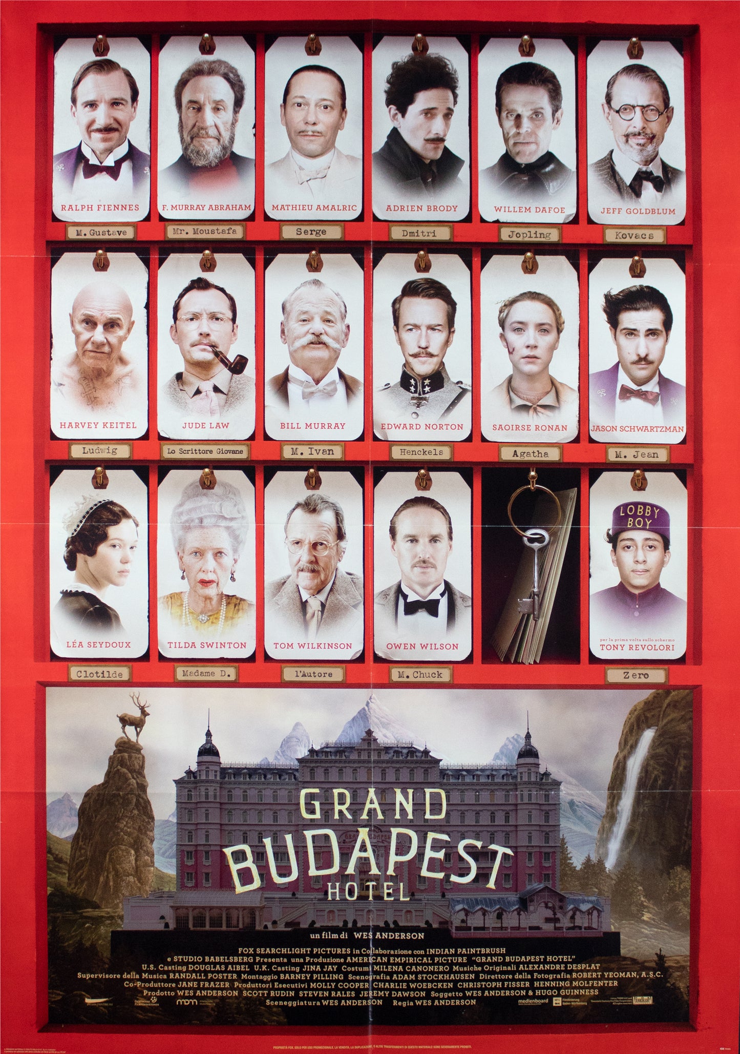 Manifesto grand Budapest hotel 2014 originale