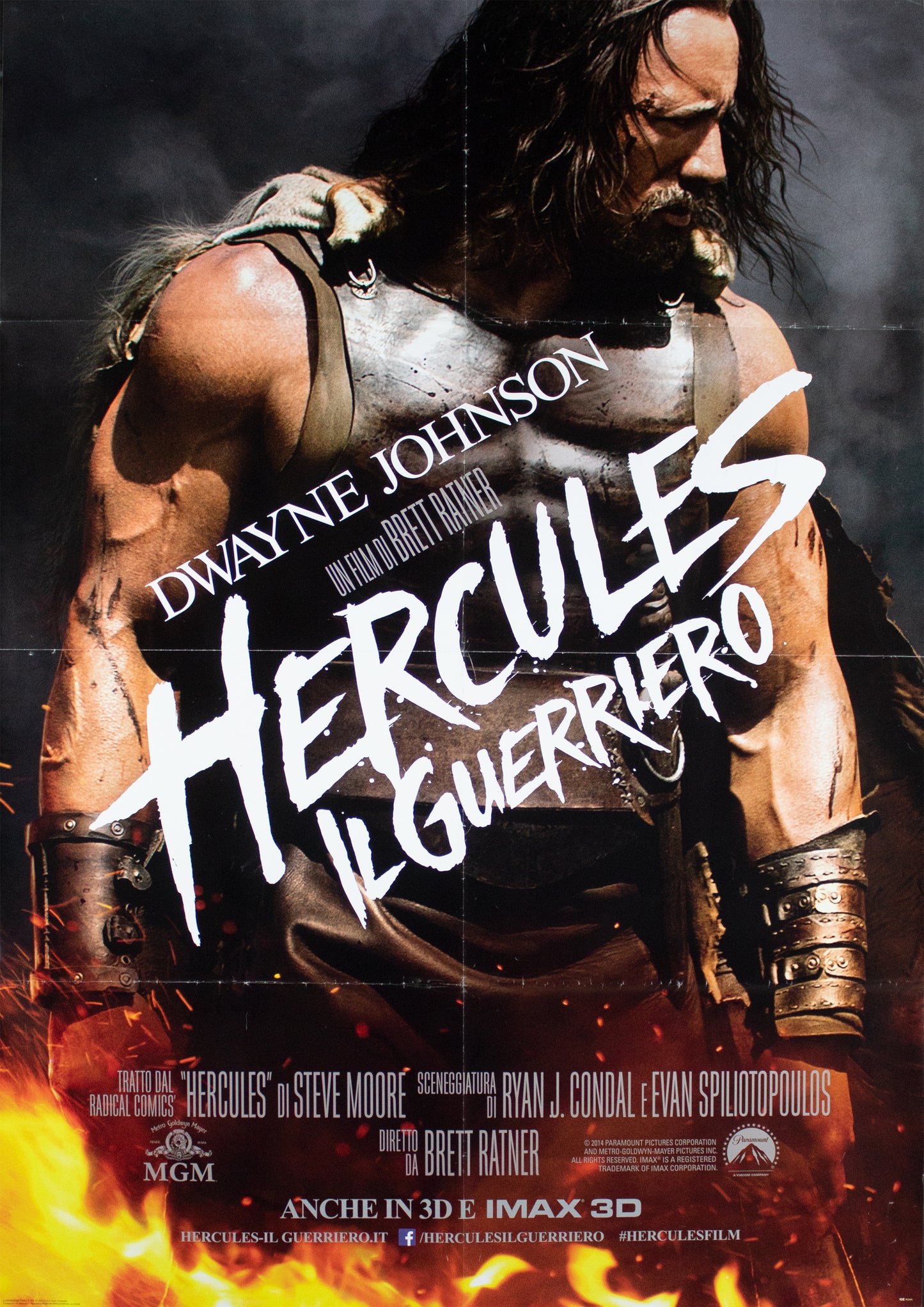 Manifesto Hercules Il Guerriero 2014 Originale