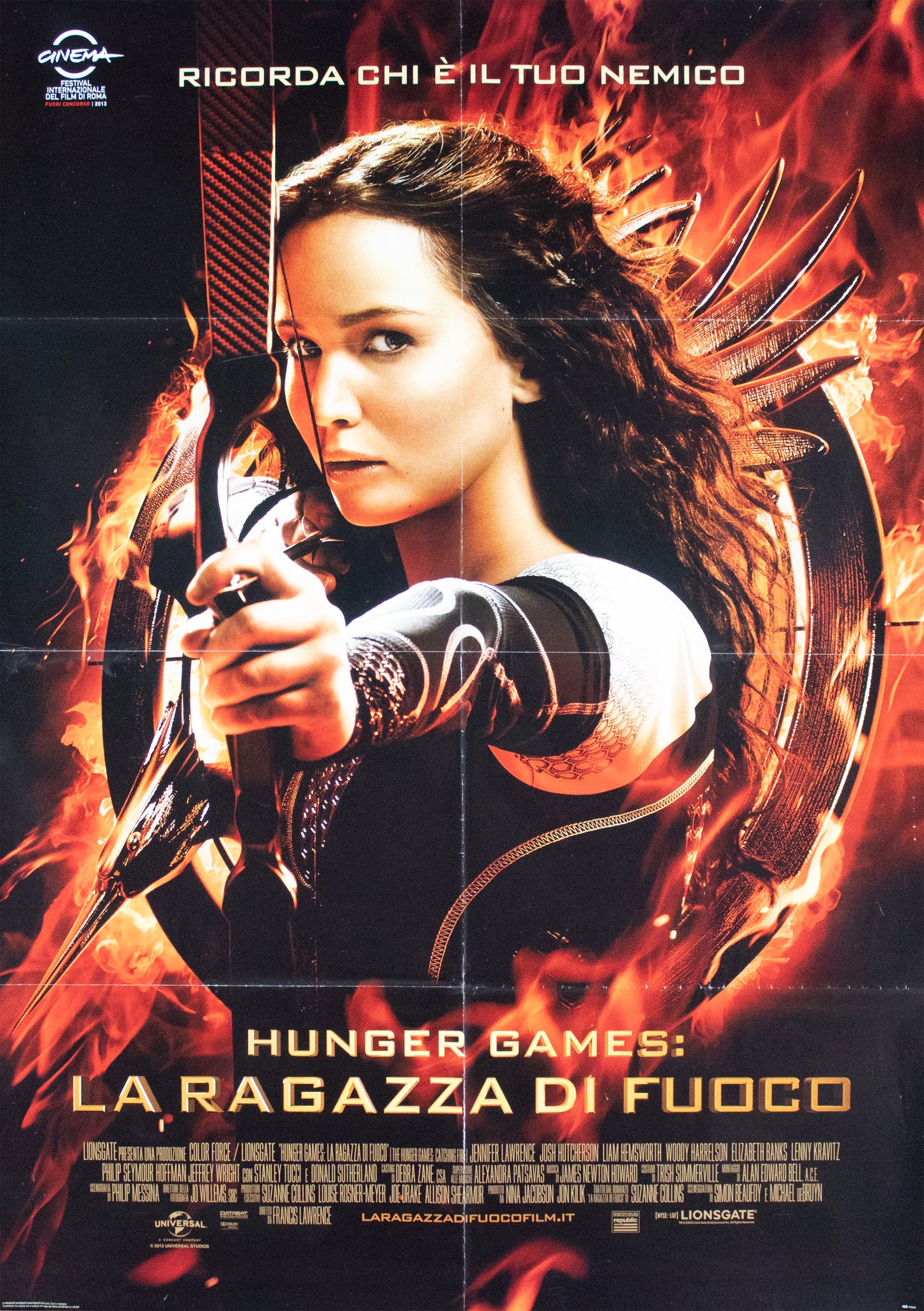 Manifesto Hunger games la ragazza di fuoco 2013 originale