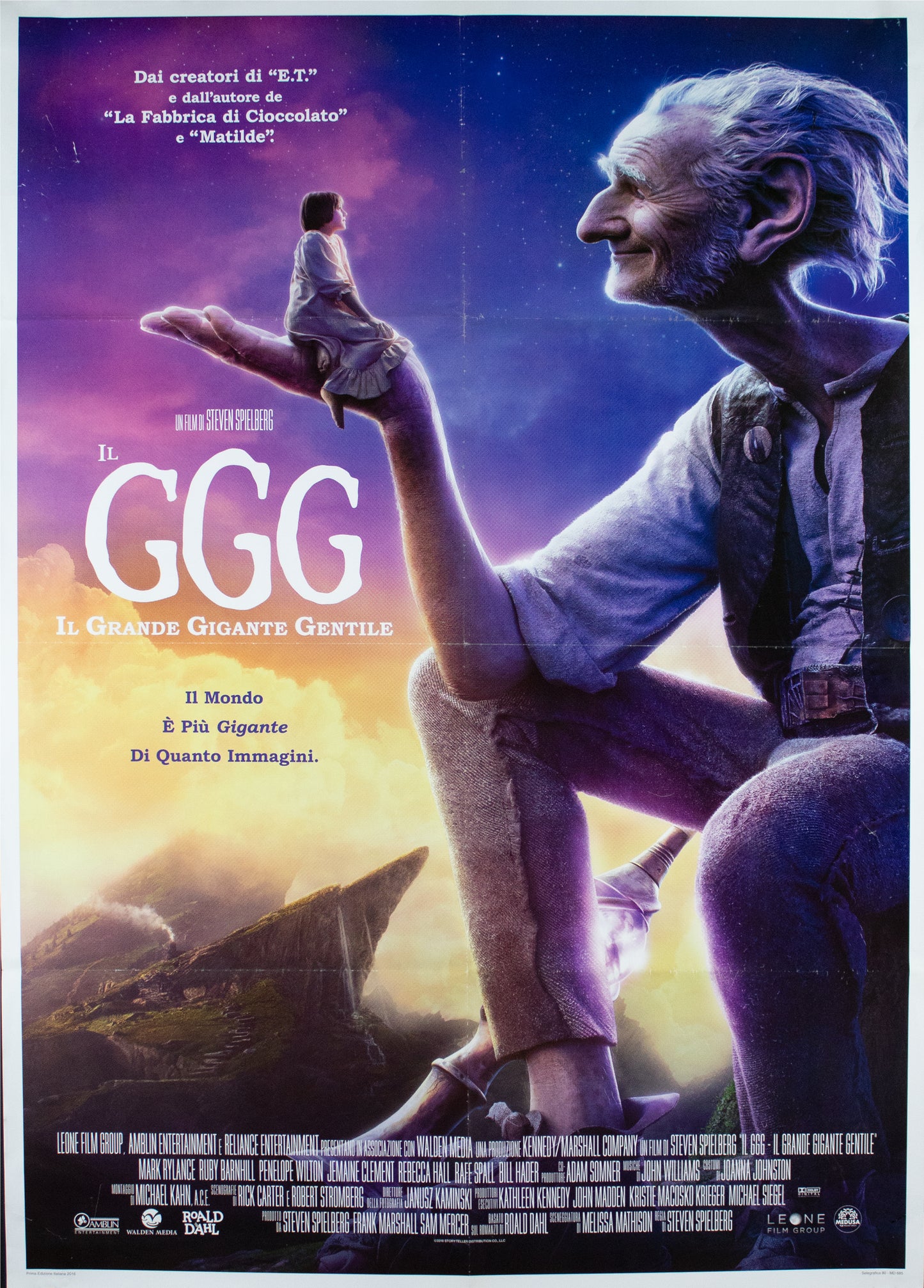 Manifesto il GGG il grande gigante gentile 2016 originale