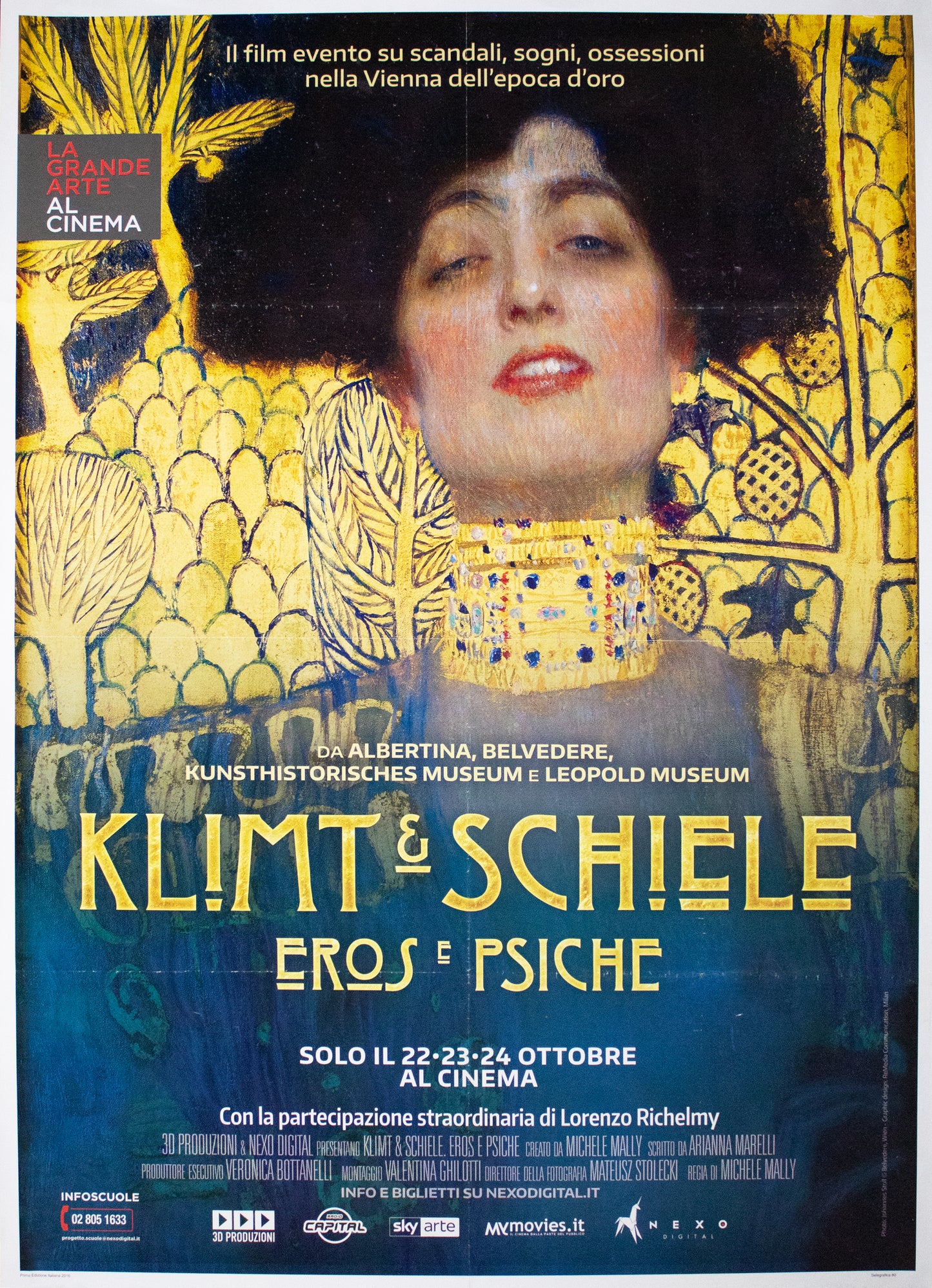 Manifesto Klimt & Schiele Eros e Psiche 2018 originale