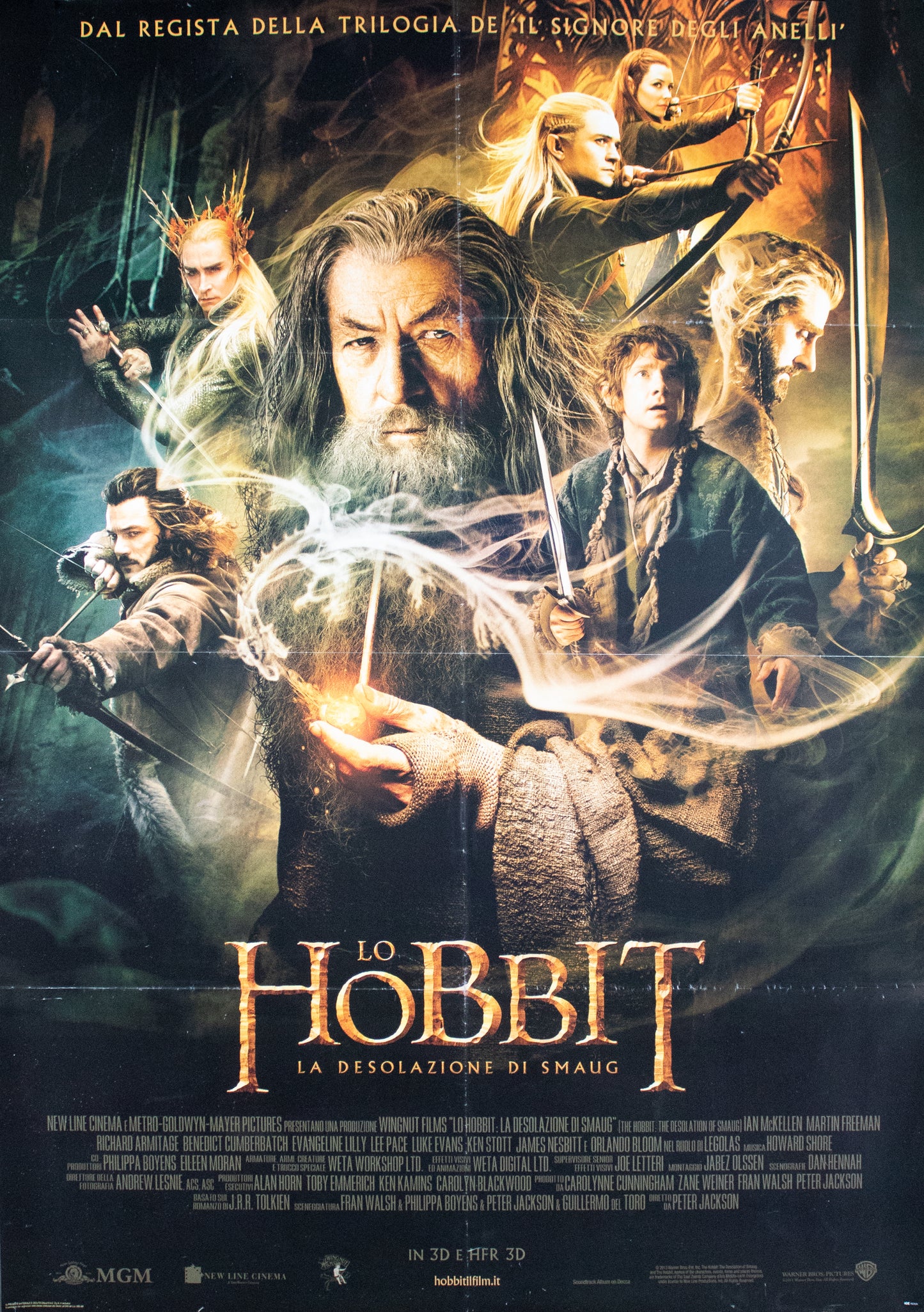 Manifesto Lo hobbit la desolazione di smaug 2013 originale