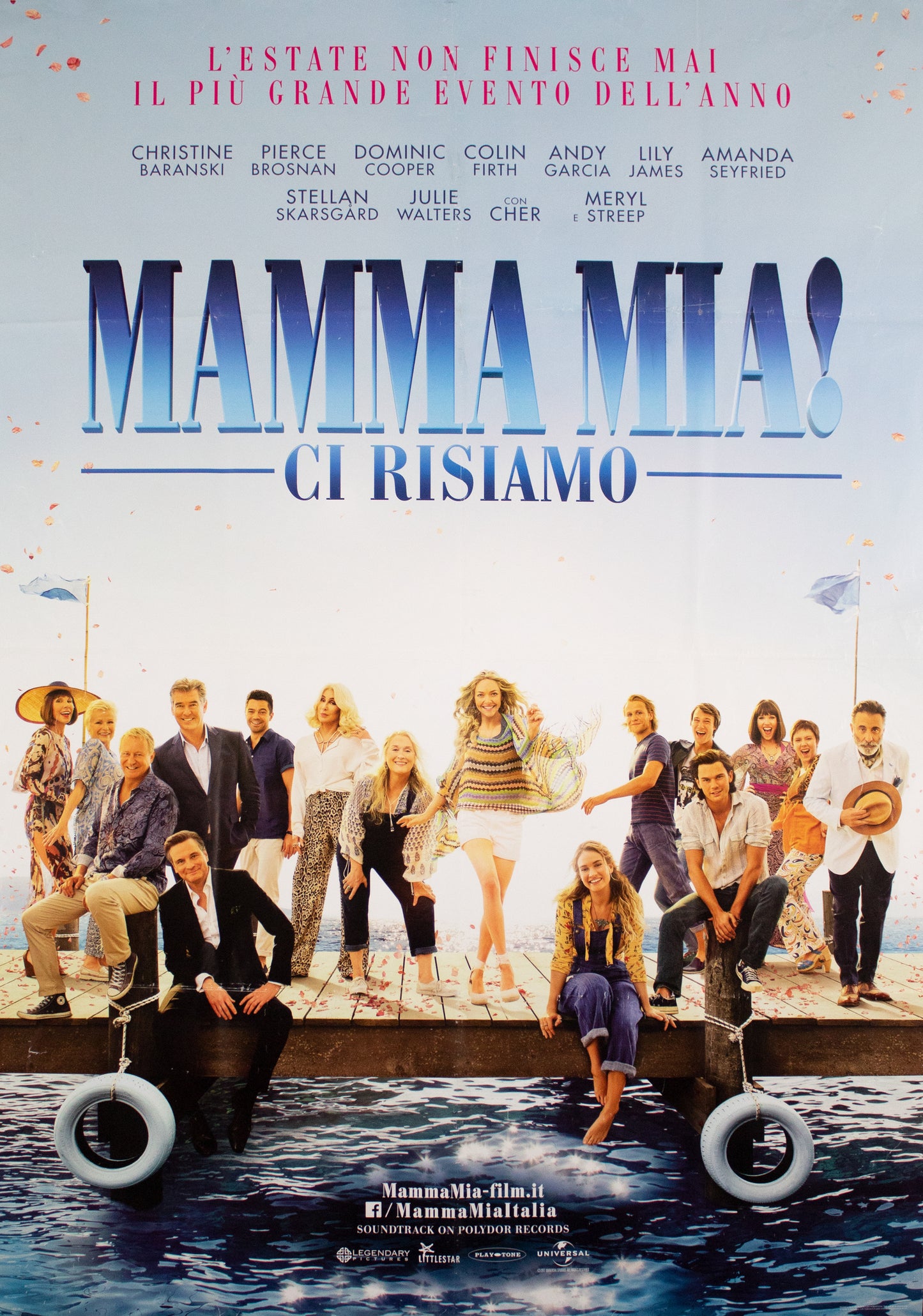 Manifesto Mamma Mia! ci risiamo 2018 originale