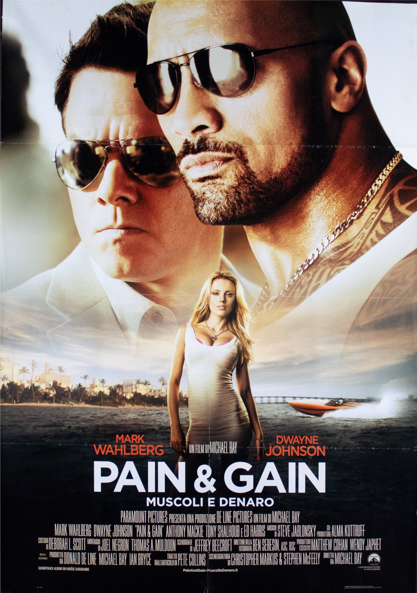 Manifesto Pain & Gain Muscoli e Denaro 2013 originale