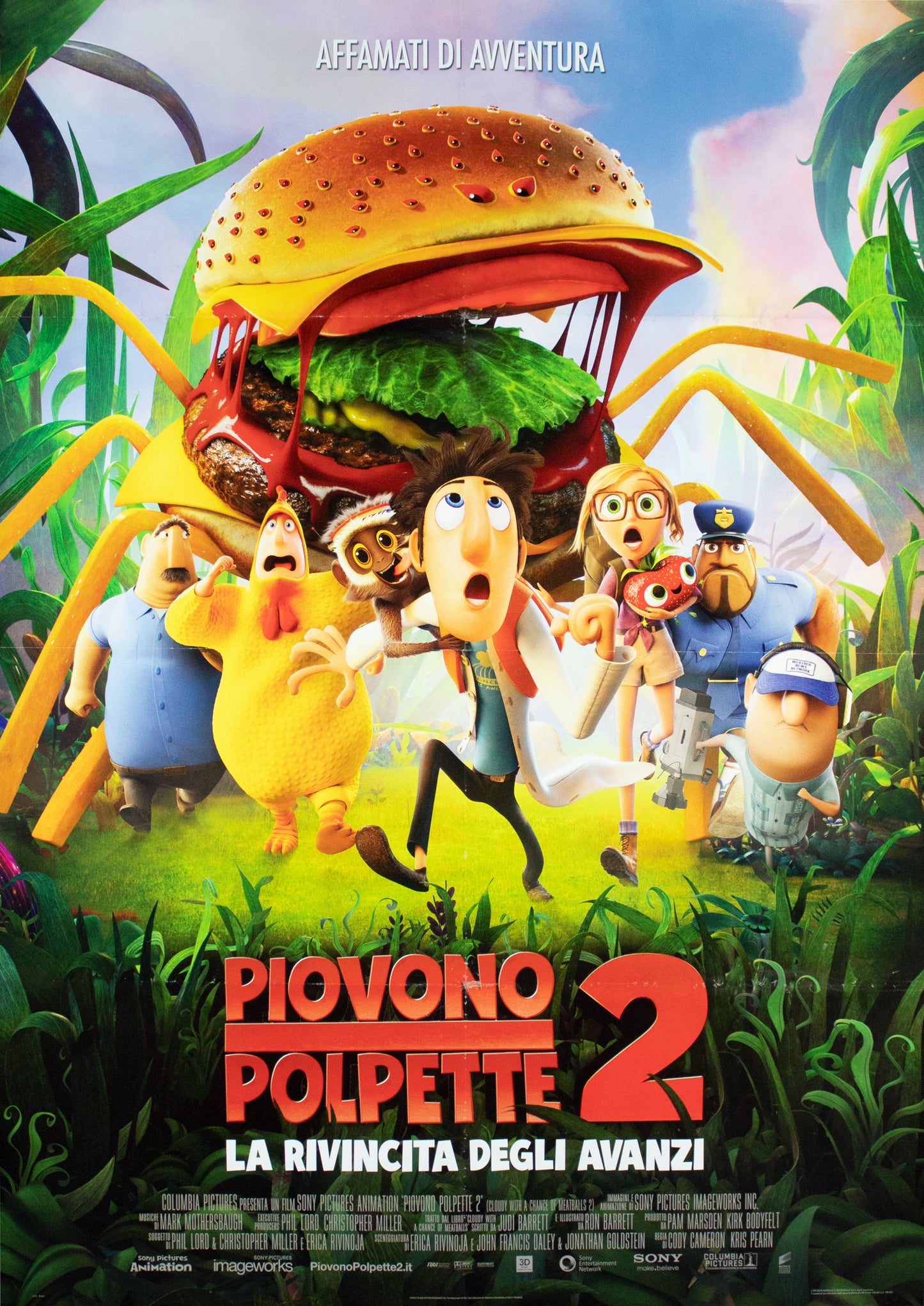 Manifesto piovono polpette 2 la rivincita degli avanzi 2013 originale