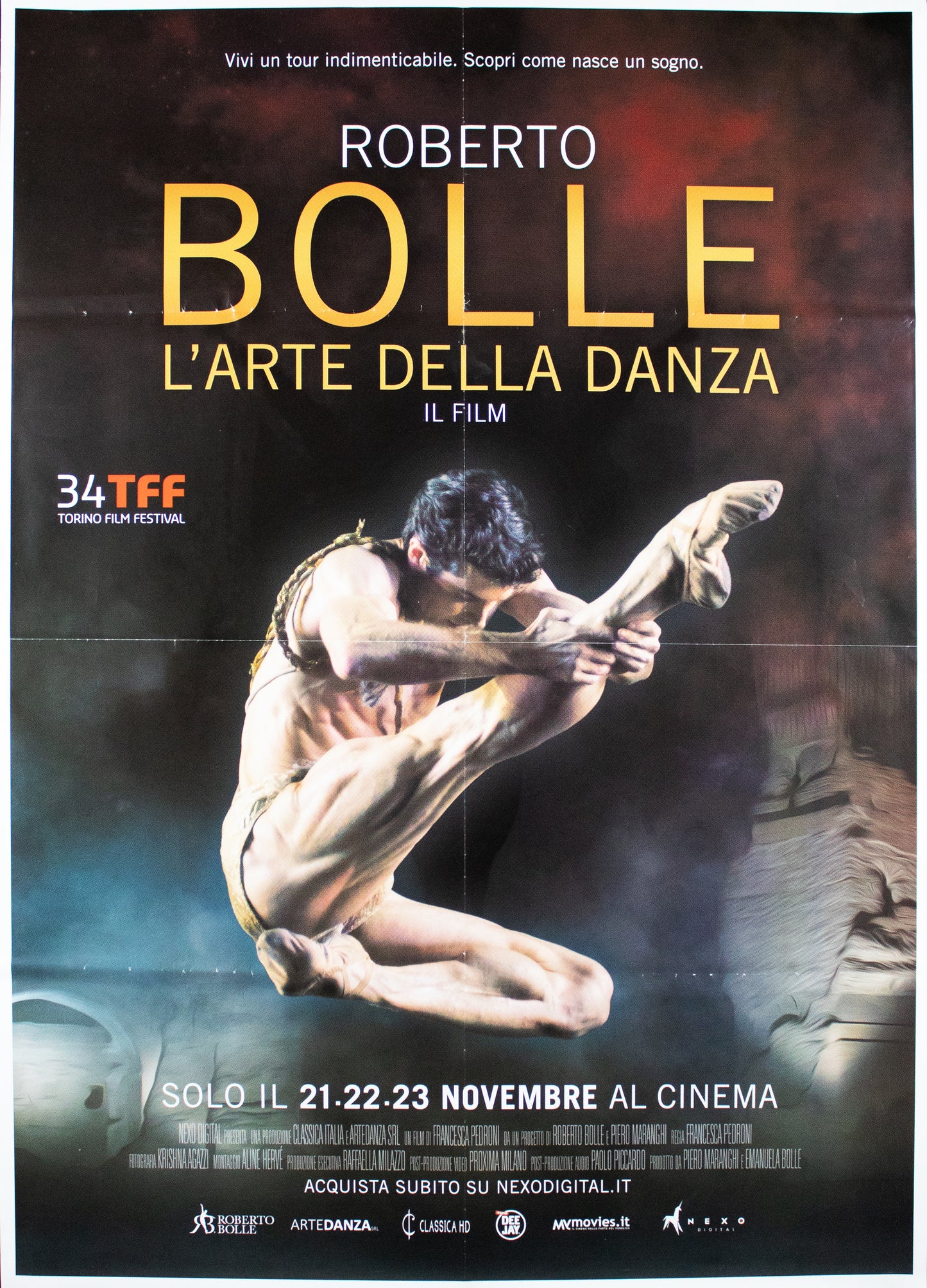 Manifesto Roberto Bolle L'Arte Della Danza 2016 originale