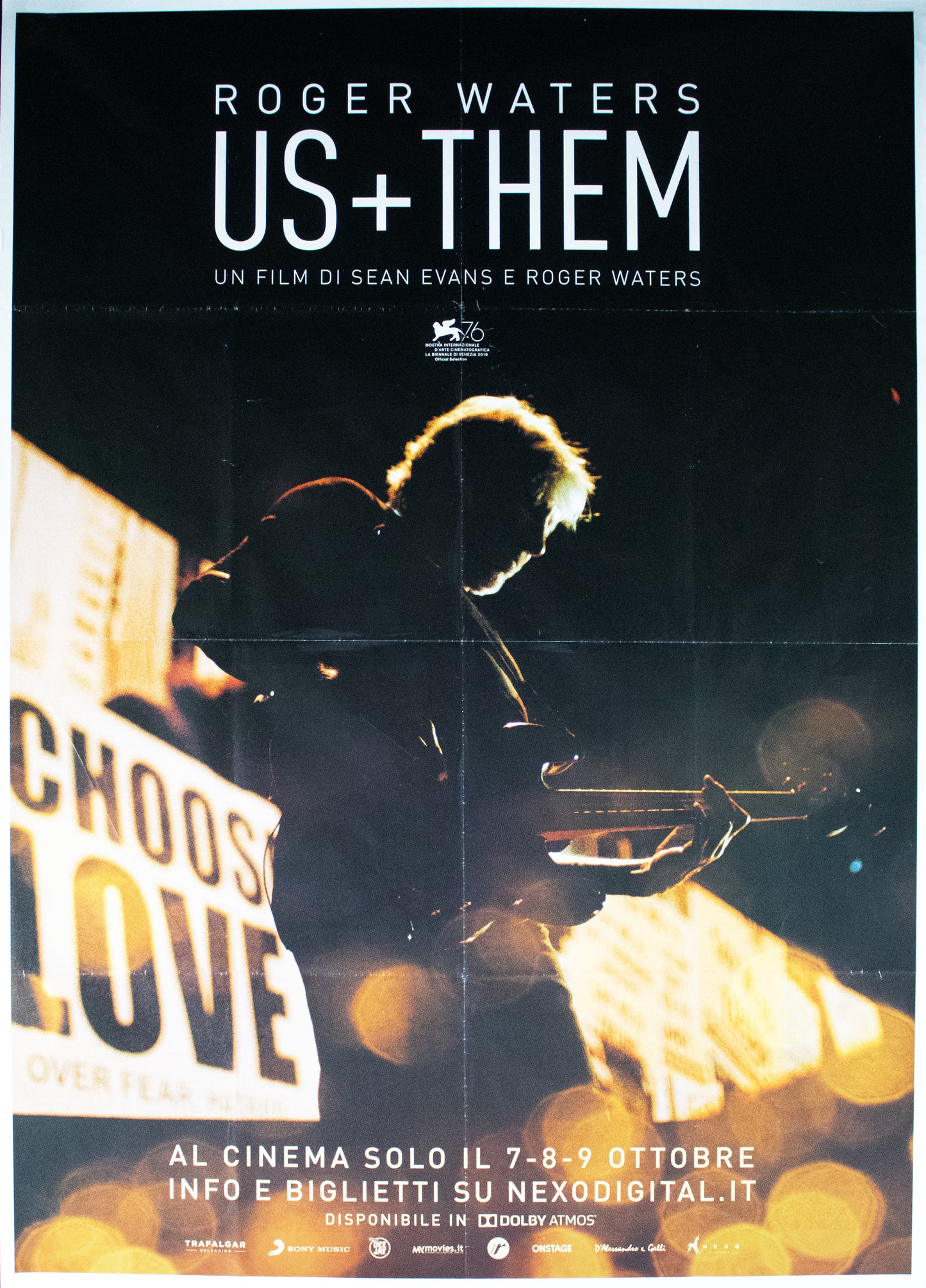 Manifesto Roger Waters Us + Them 2019 originale