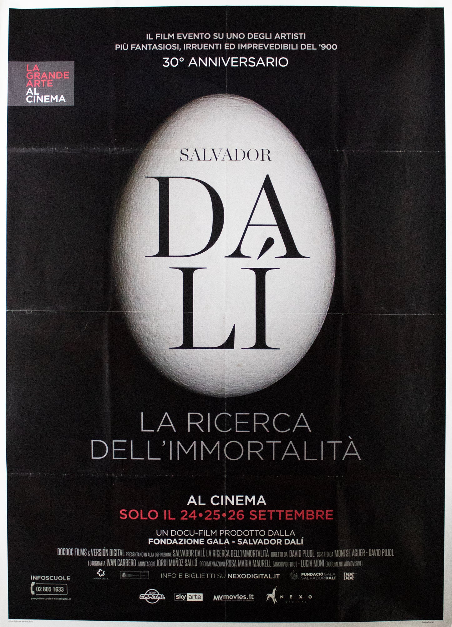 Manifesto Salvador Dali - La Ricerca Dell'Immortalità 2018 originale