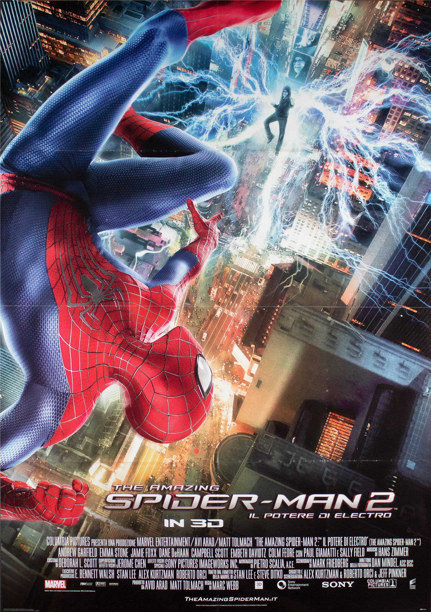 Manifesto The Amazing Spider Man 2 Il potere di Electro 2014 Originale