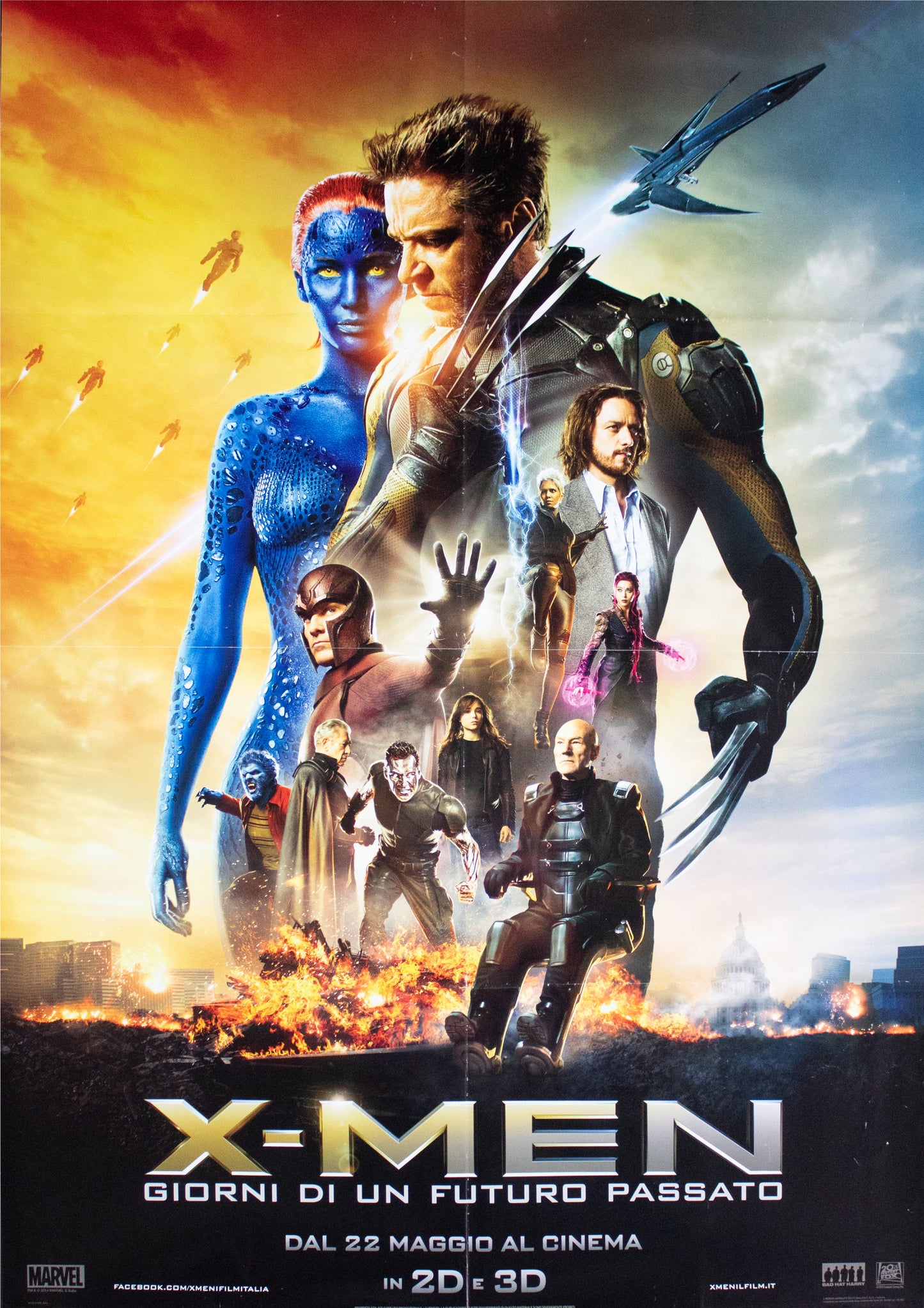 Manifesto X-MEN giorni di un futuro passato 2014 originale