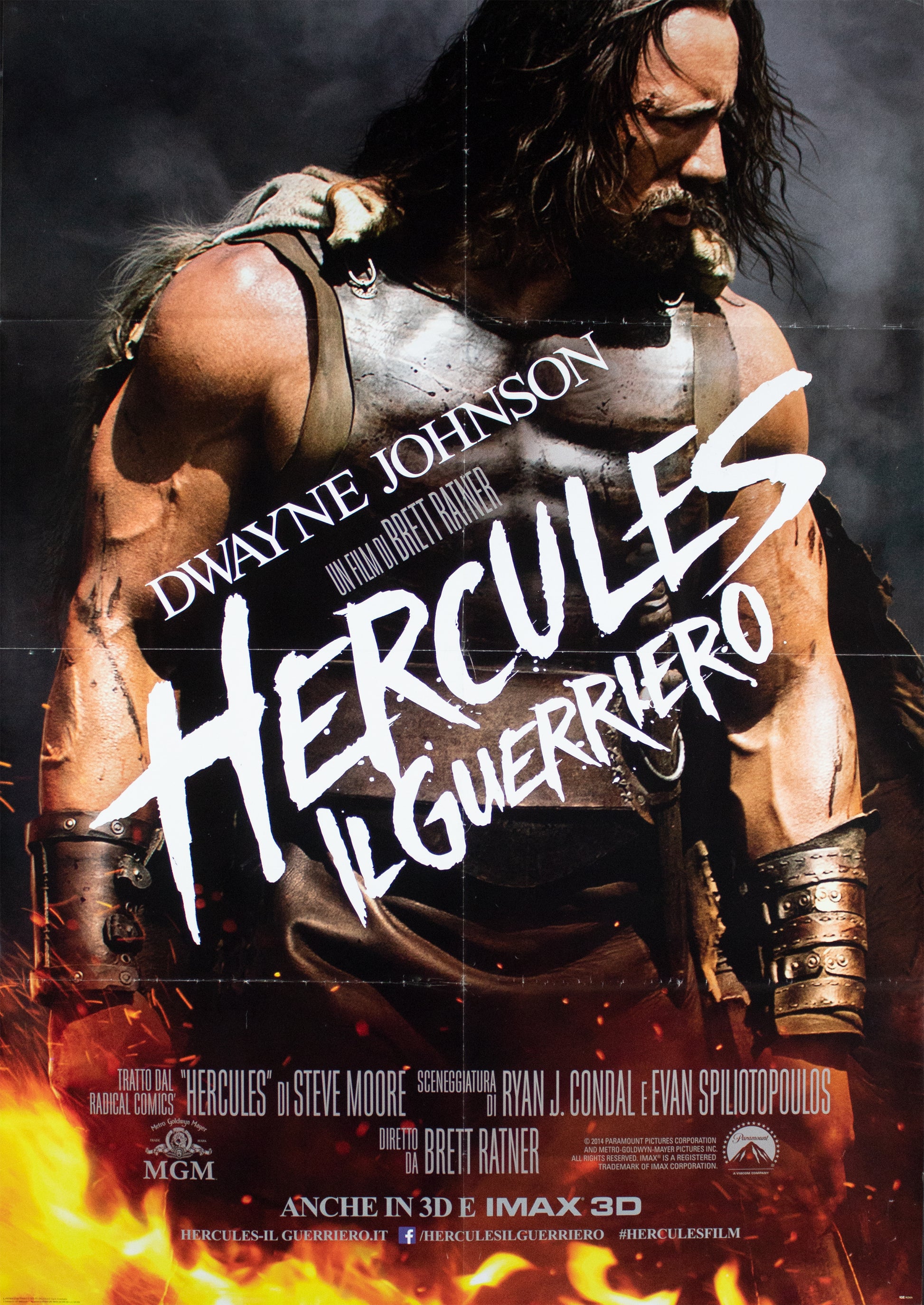 Manifesto Hercules Il Guerriero 2014 Originale