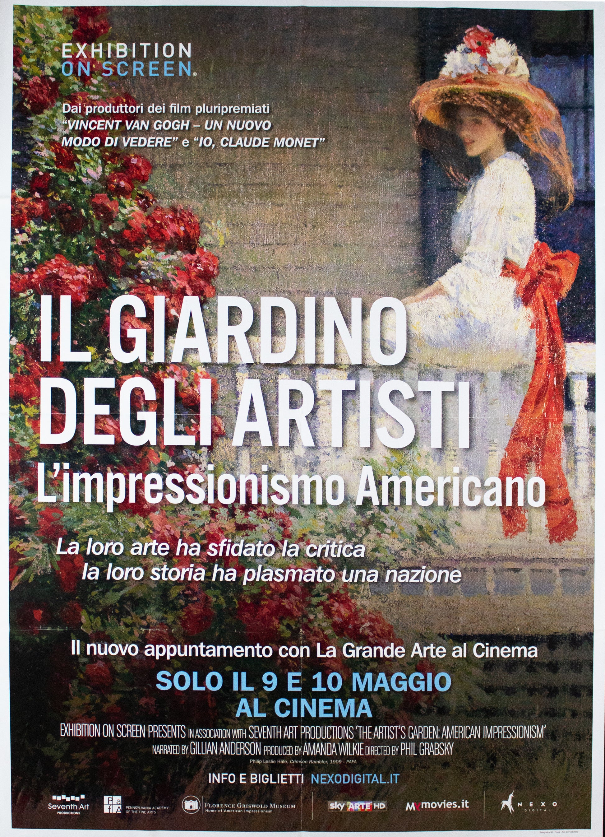  Manifesto Il Giardino Degli Artisti - L'impressionismo Americano 2017 originale