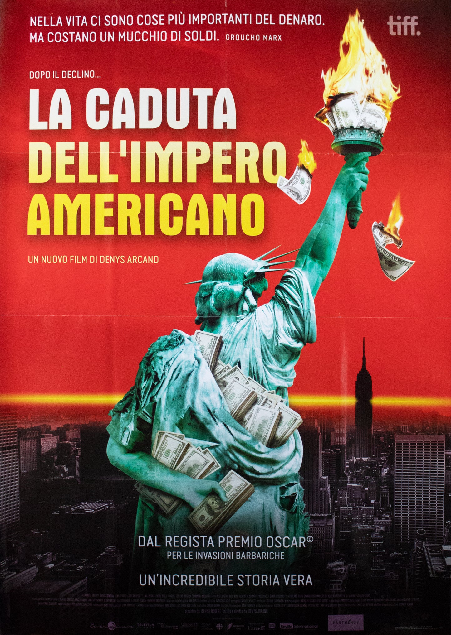 Manifesto la caduta dell'impero americano 2018 originale