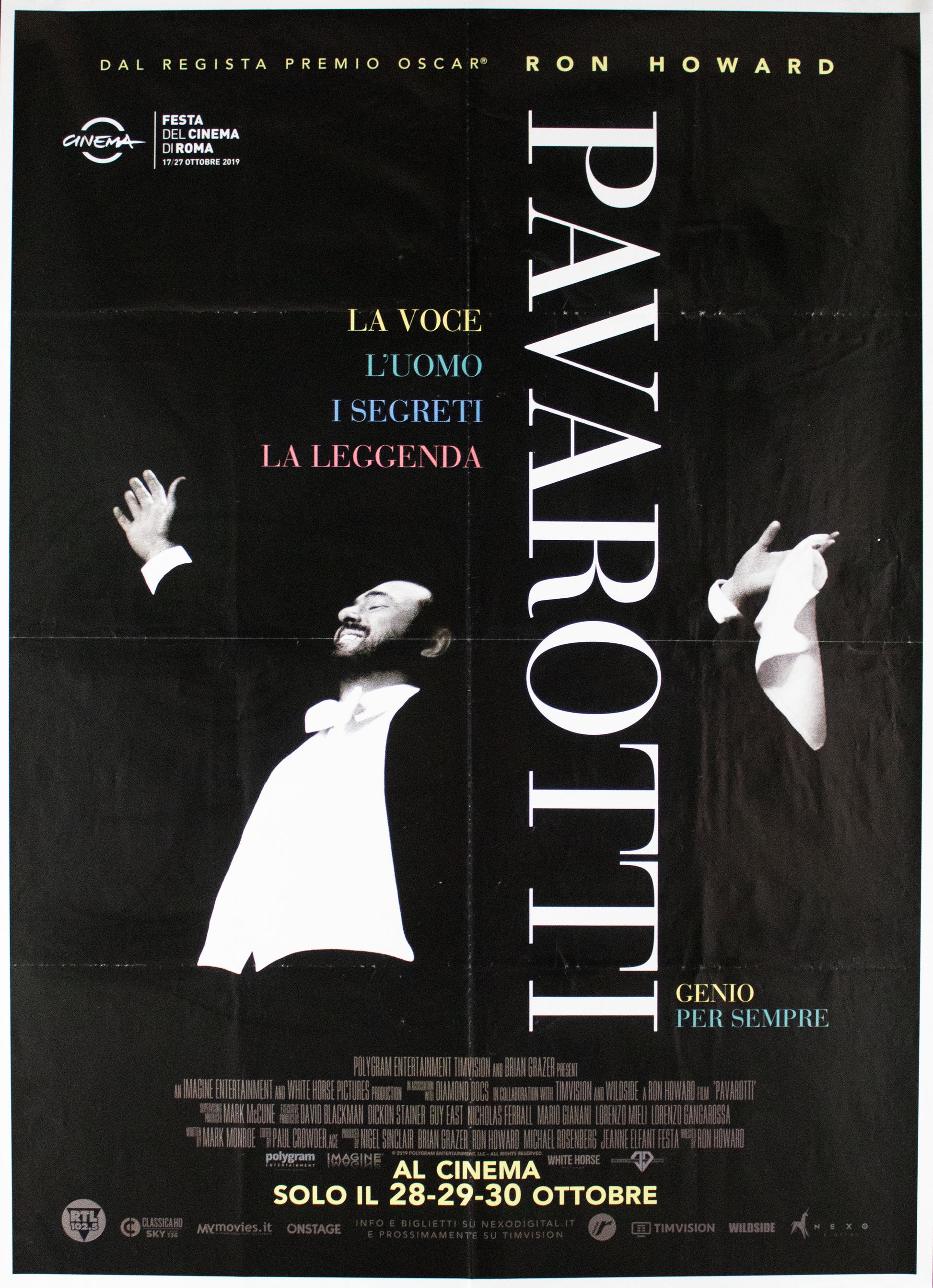 Manifesto Pavarotti film 2019 originale